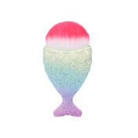FLD 1Pcs Professional Mermaid Shape Makeup Brush  Foundation Cosmetic Fish Brush Makeup Tools 4 ColorsPowder Face Brush