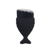 FLD 1Pcs Professional Mermaid Shape Makeup Brush  Foundation Cosmetic Fish Brush Makeup Tools 4 ColorsPowder Face Brush