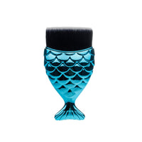 FLD 1Pcs Professional Mermaid Shape Makeup Brush  Foundation Cosmetic Fish Brush Makeup Tools 4 ColorsPowder Face Brush