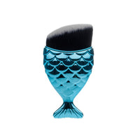FLD 1Pcs Professional Mermaid Shape Makeup Brush  Foundation Cosmetic Fish Brush Makeup Tools 4 ColorsPowder Face Brush