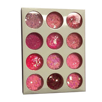 12 Colors/Set Mixed Flake Masquerade Party Face Eye Glitter Makeup Nail Sticker Glitter Powder Festival Tattoo Cosmetic Glitter