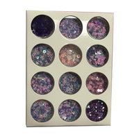 12 Colors/Set Mixed Flake Masquerade Party Face Eye Glitter Makeup Nail Sticker Glitter Powder Festival Tattoo Cosmetic Glitter
