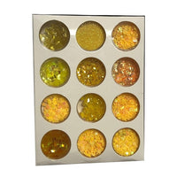 12 Colors/Set Mixed Flake Masquerade Party Face Eye Glitter Makeup Nail Sticker Glitter Powder Festival Tattoo Cosmetic Glitter