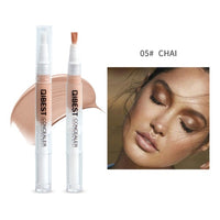 QIBEST New Arrival Rotating Concealer Pen Waterproof Full Coverage Repairing Stick Brighten Nude Makeup Concealer Easy to use