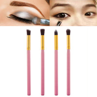 2016 New Arrival Professional 4Pcs Pink handle Makeup Cosmetic Tool Eyeshadow Powder Foundation Blending Brush Set Whole Sale