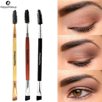 2018 NEW Eyebrow Brush Beauty Makeup Wood Handle Eyebrow Brush Eyebrow Comb Double Ended Brushes Brushes Make Up 1031