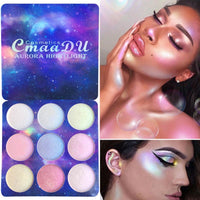 CmaaDu Make up Chameleon Highlighter Palette Starry Sky Series Powder Brighten Iluminador Maquiagem Shimmer Glow Kit Makeup