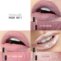FOCALLURE Matte Velvet Lipstick Waterproof Moisturizer Smooth Lip Stick Long-lasting Lip Tint Cosmetic Beauty Makeup