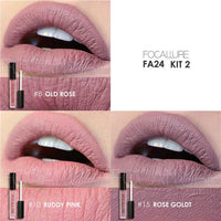 FOCALLURE Matte Velvet Lipstick Waterproof Moisturizer Smooth Lip Stick Long-lasting Lip Tint Cosmetic Beauty Makeup
