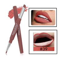 Manooby Matte Lip Stick Pencil  Batom Mate Sexy Red Lips Tint Contour Makeup Lasting Rouge Lipstick 2 In 1 Waterproof Lipliner