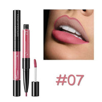 16 Color Double-ended Lipstick Lips Makeup Easy to Wear Matte Lip Gloss Lipliner Pencil Red Nude Pink Purple Liquid Lipsticks