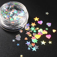 Mix Colorful Heart Optional Monochrome Eye Powder Shadow Women Beauty Eye Make Up Shinning Glitter Powder Makeup CHT7