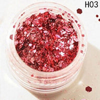 New 2018 Hybrid Sequins Glitter Round Colorful Glitter Pots Nail Face body Shadow Glitter Beauty Makeup