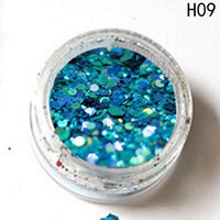 New 2018 Hybrid Sequins Glitter Round Colorful Glitter Pots Nail Face body Shadow Glitter Beauty Makeup