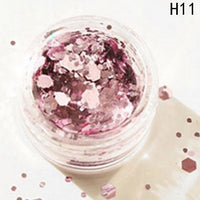 New 2018 Hybrid Sequins Glitter Round Colorful Glitter Pots Nail Face body Shadow Glitter Beauty Makeup