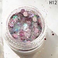 New 2018 Hybrid Sequins Glitter Round Colorful Glitter Pots Nail Face body Shadow Glitter Beauty Makeup